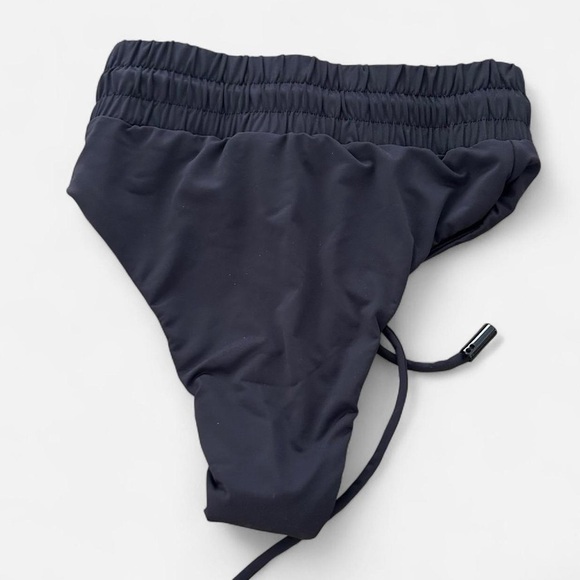good American black high waisted drawstring framer bikini briefs bottoms sz XS - Picture 3 of 6